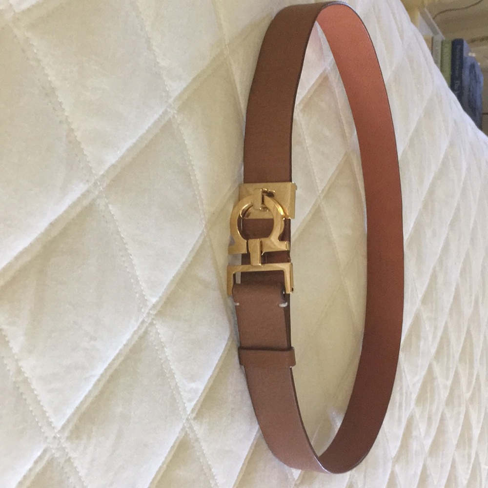 Ferragamo belt and gold tone buckle / authentic.